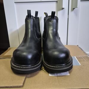 Men's Black Leather Ankle Boots